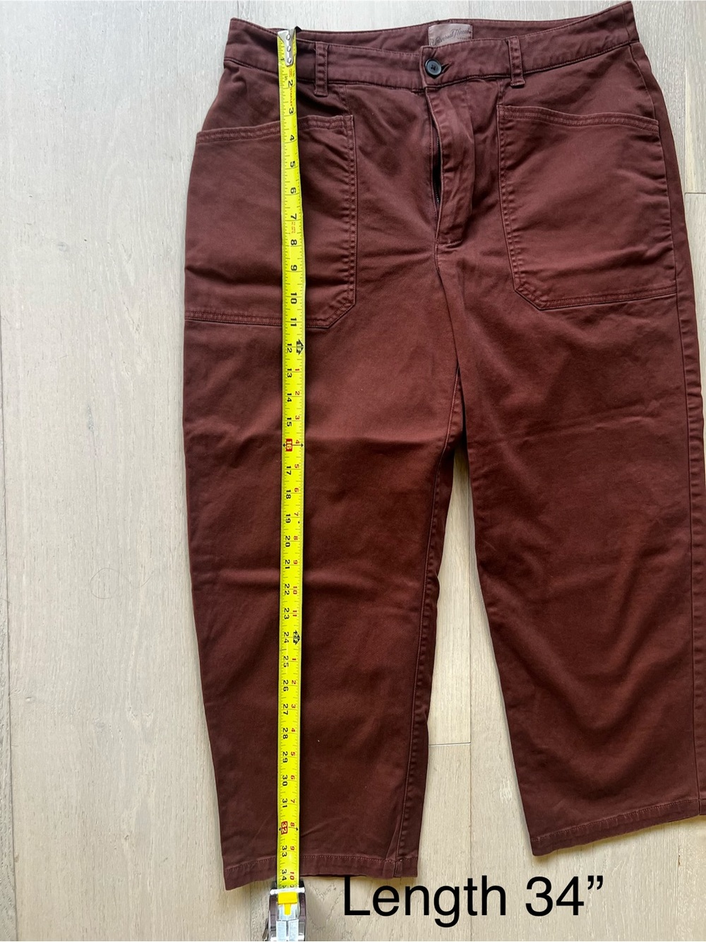 Universal Thread Cropped Chinos in Rust - Picture 5 of 6